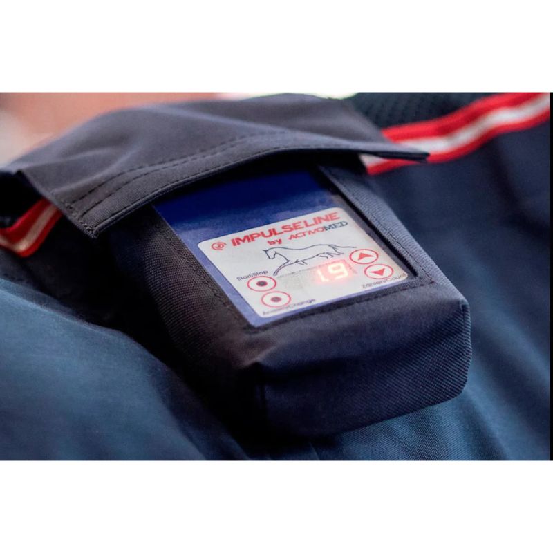 Activo med contol box for impulseline in blue with red details