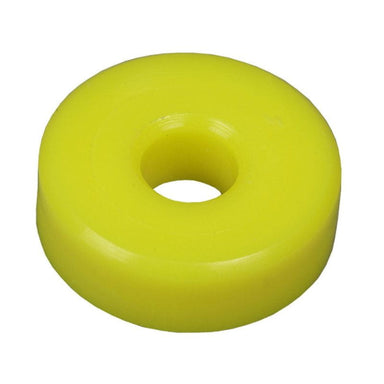 Yellow rubber donut on a white background