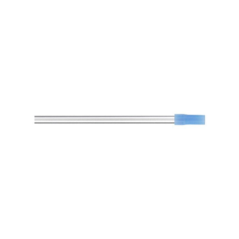 transparent tube with blue cap