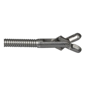 Metal spring-loaded toggle bolt on a white background
