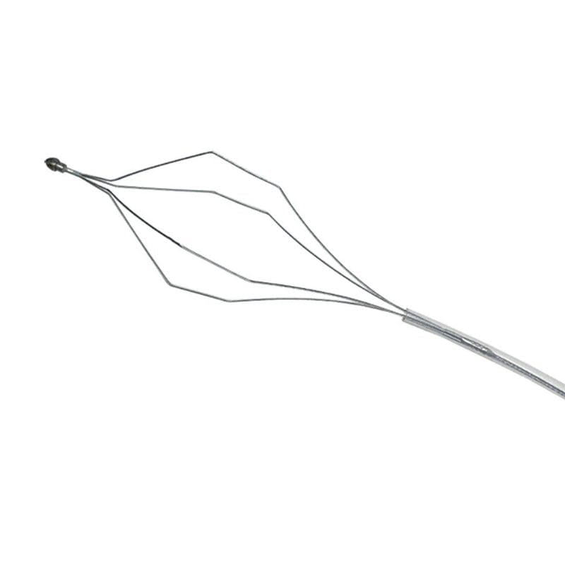 Metal whisk on a white background