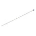 Long thin metal rod with a blue tip on a white background