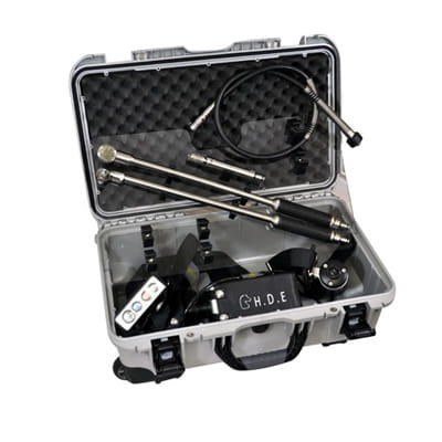 G.H.D.E. tool set in a hard-shell case on a white background
