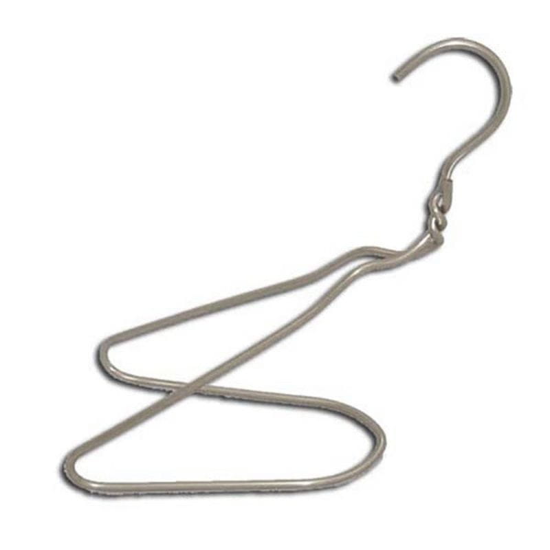 Metallic hanger on a white background