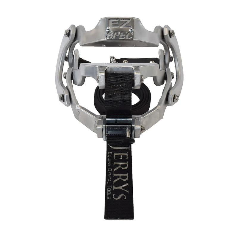 Metal dental tool with black strap labeled 'Jerrys Dental Tools' on a white background