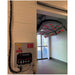 Equine Solarium with red lights mounted on a wall next to control panels.