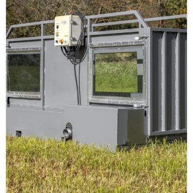 outdoor Treadmill for horses surrounded by trees