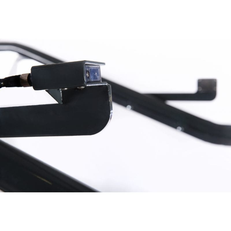 Close-up of equine treadmill attachment on a white background