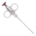 Medical tool with a needle on a white background
