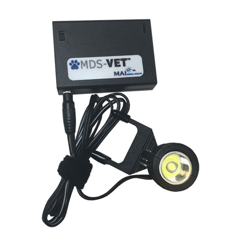 MDS-VET veterinary device with a light on a white background