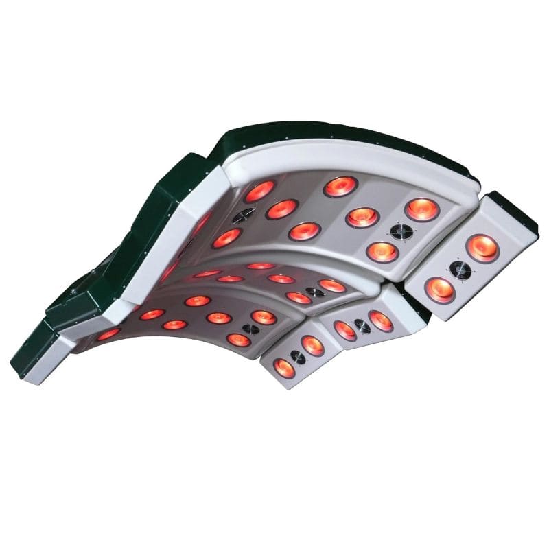 Horse Solarium unit with red lights on a white background