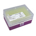 purple and clear box white background