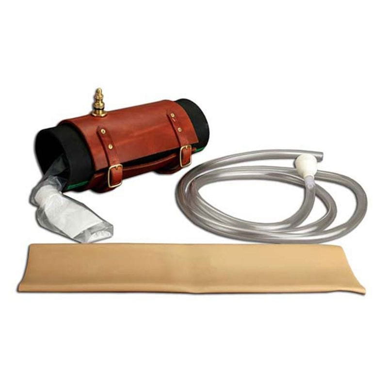 brown cilinder box and transparent hose