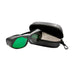 protective glasses green glass in white background 