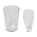 Two transparent plastic glass