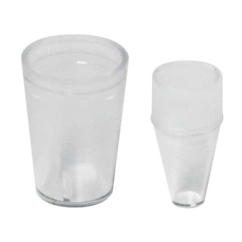 Two transparent plastic glass