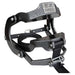 Black metal foot shackle with 'EZ Spec' branding on a white background