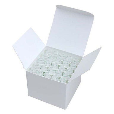 white box opened with tiny transparent tiny tubes inside 