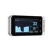 A Vetcors AirMate portable blood gas analyzer with a white casing and a black screen displaying oxygen levels and a waveform, set against a plain white background.
