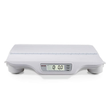 White digital baby scale on a white background