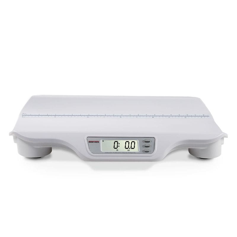 White digital baby scale on a white background