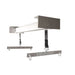 Aluminum metal squared piece in white background 