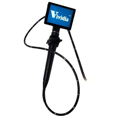 Endoscope monitor on a stick white background