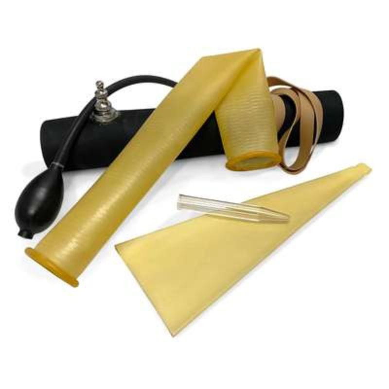 Yellow band  and black valve in white background 