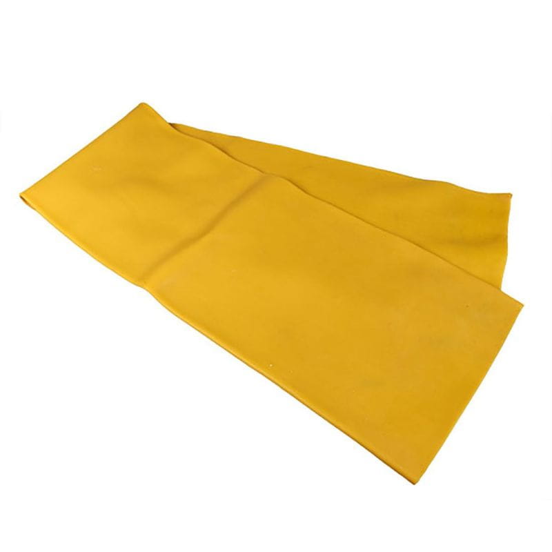 Yellow towel on a white background
