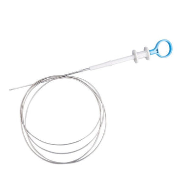 Medical device with a coiled cable on a white background