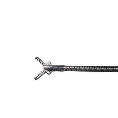 Metal spring mechanism on a white background