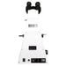 Microscope with binoculars on a white background