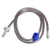 Clear plastic tubing with connectors on a white background