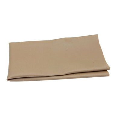 Folded beige fabric on a white background