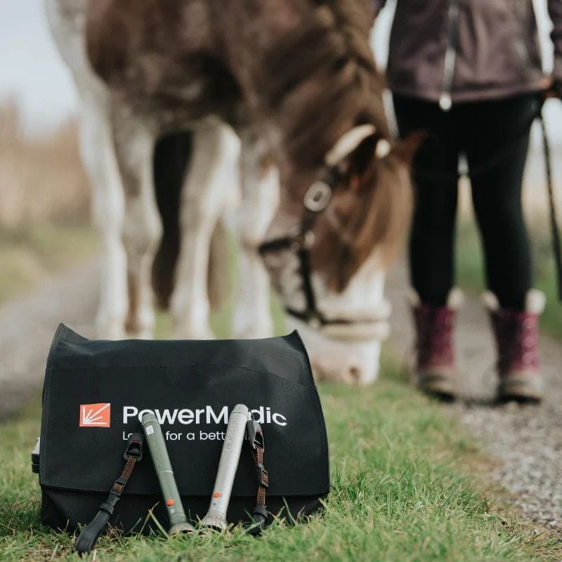 powermedic powerlaser vet expert combo protective hard carrying case loaded with batteries and safety glasses
