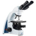 Microscope with a white and blue design on a white background