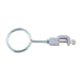 Metal clamping device with a ring on a white background