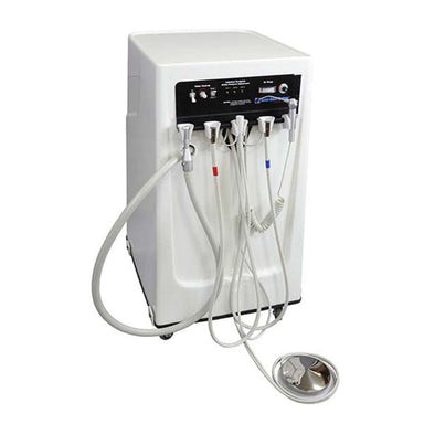 A white professional-grade beauty or spa machine with multiple flexible tubing attachments and a round metal sink basin, shown on a plain white background.